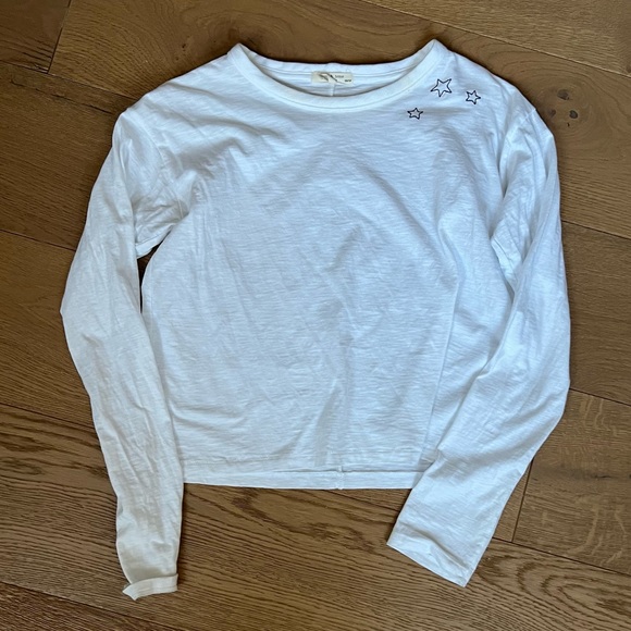 rag & bone Scribble Star Cropped Long-Sleeve Top - Picture 2 of 6